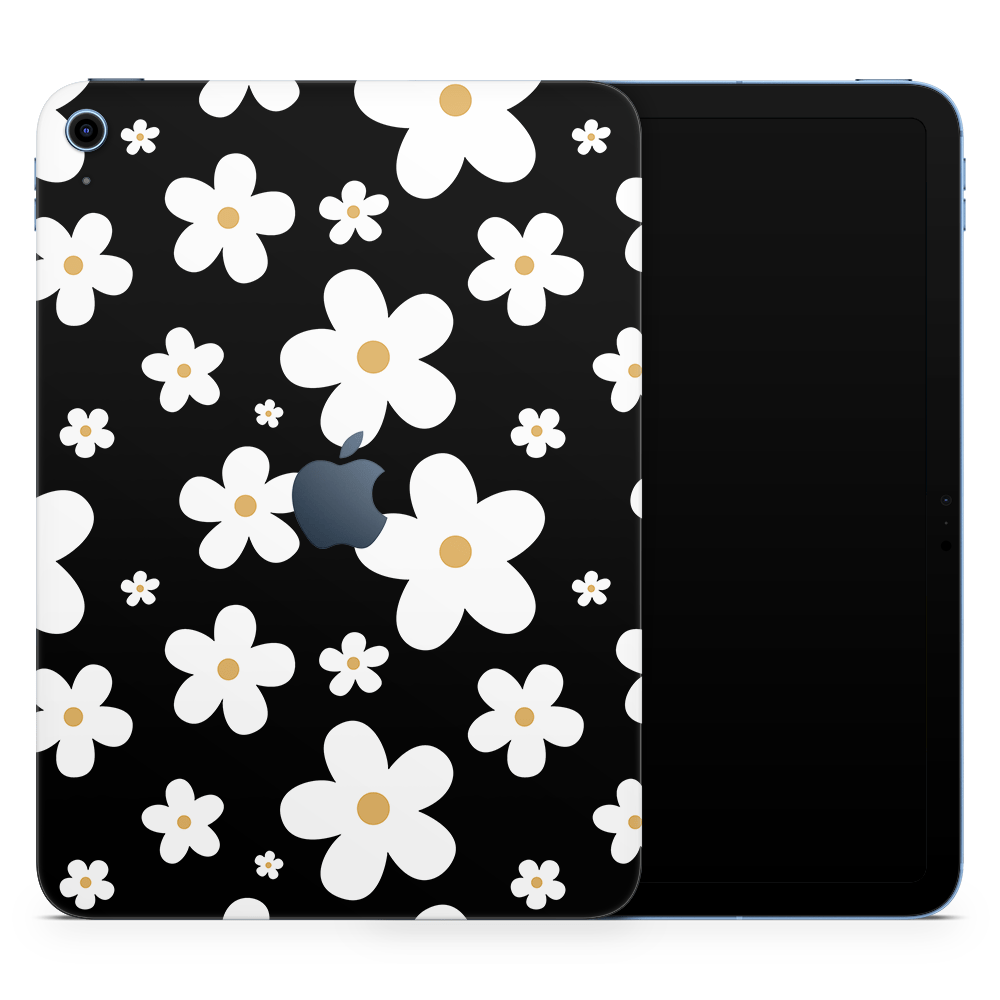 Monochrome Daisy Apple iPad Skins