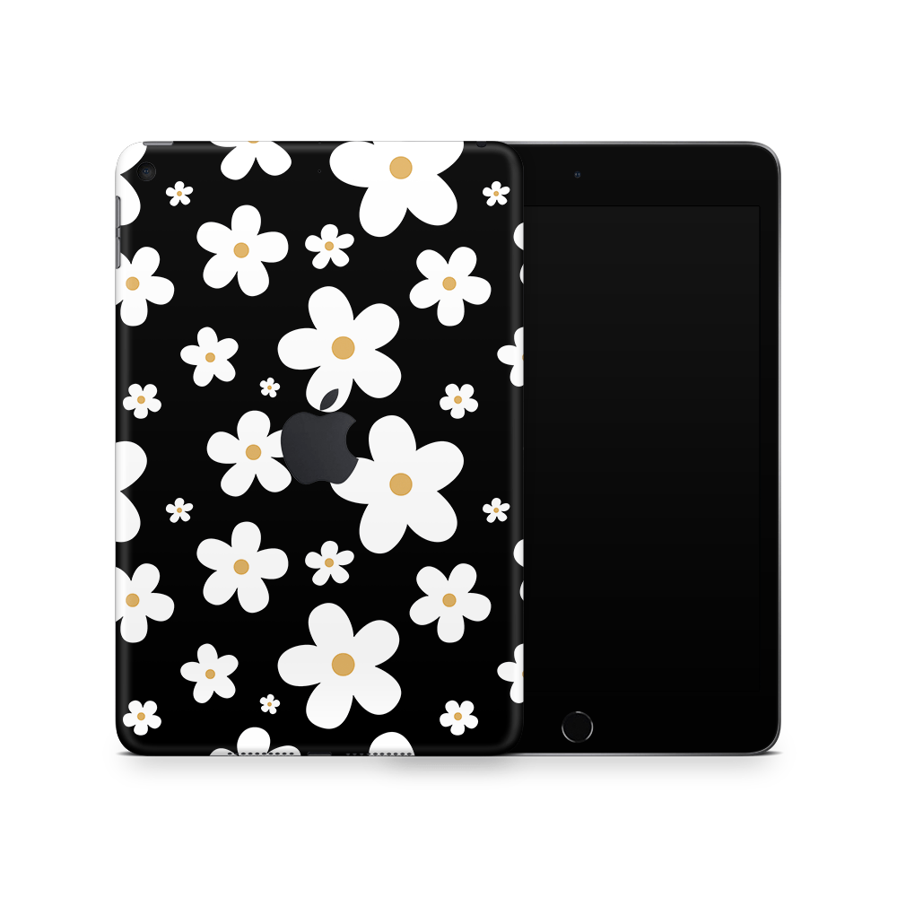 Monochrome Daisy Apple iPad Mini Skins