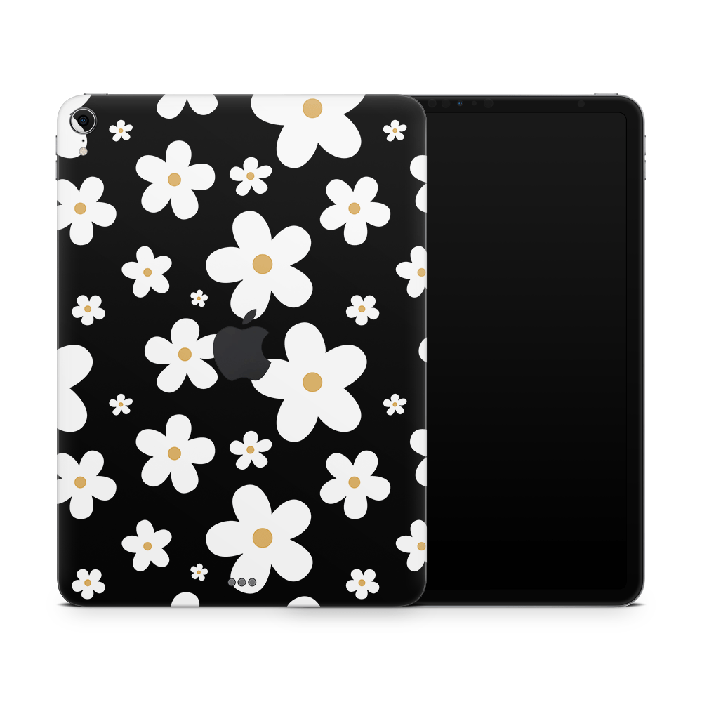 Monochrome Daisy Apple iPad Pro Skin