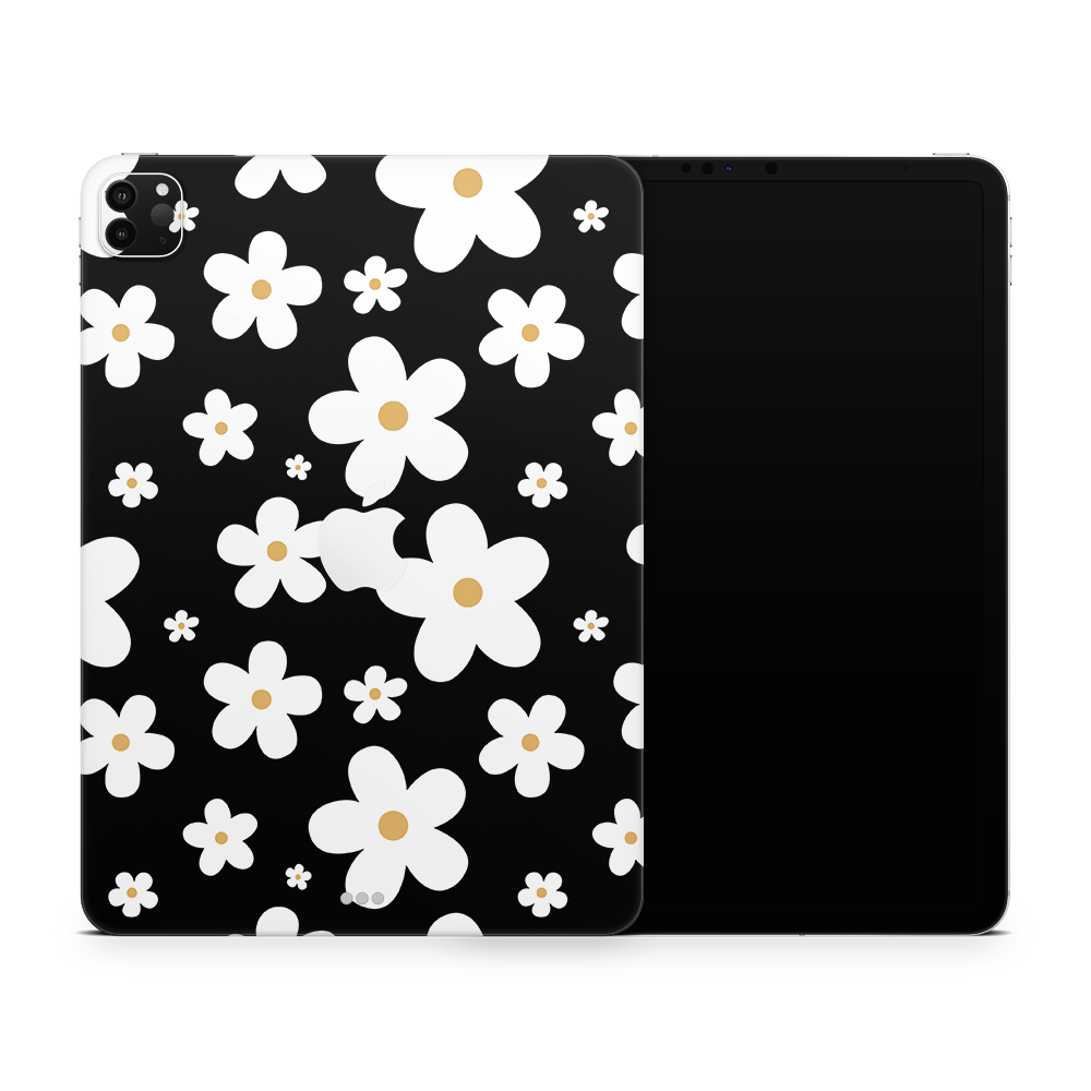 Monochrome Daisy Apple iPad Pro Skin