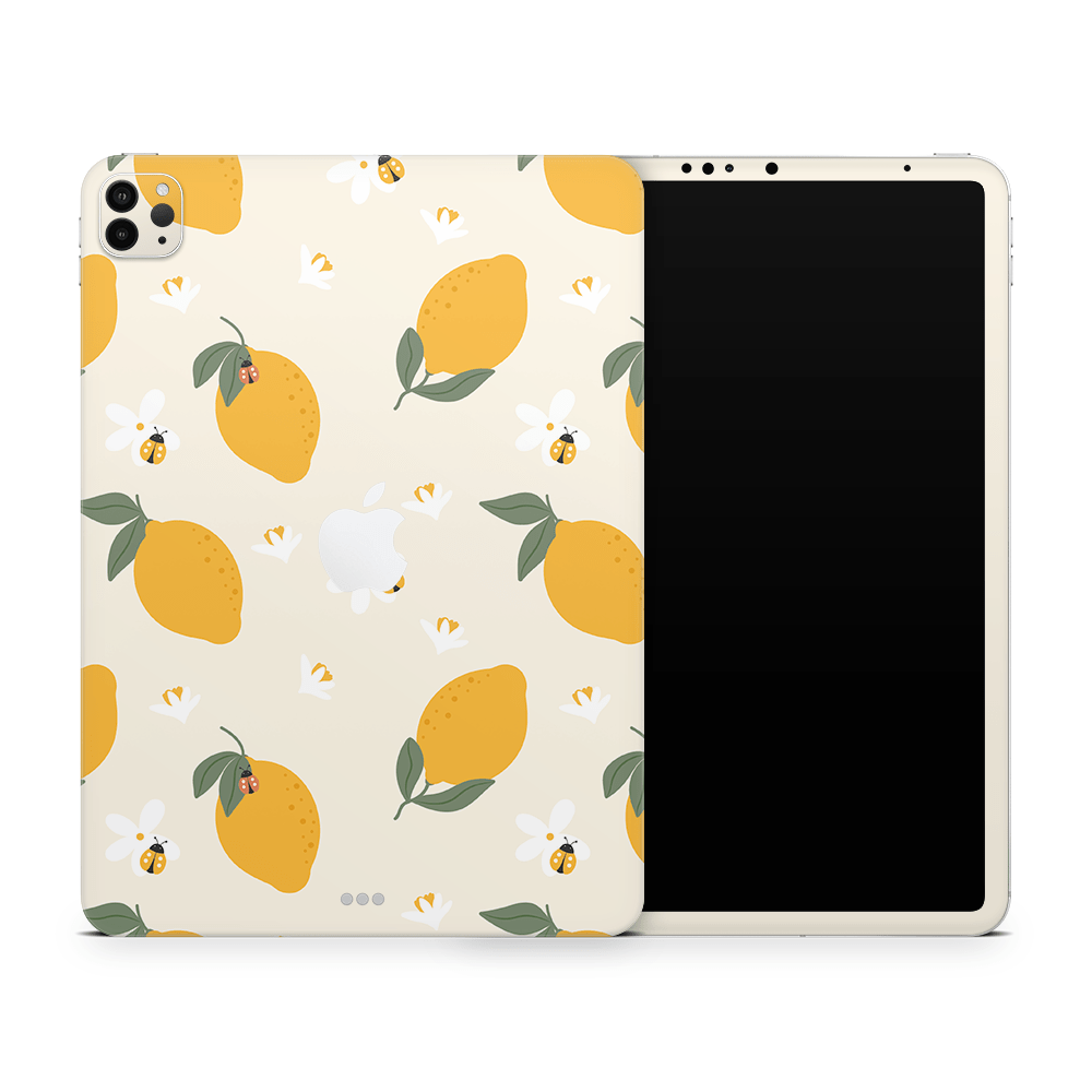 Zesty Lemons Beige Apple iPad Pro Skins