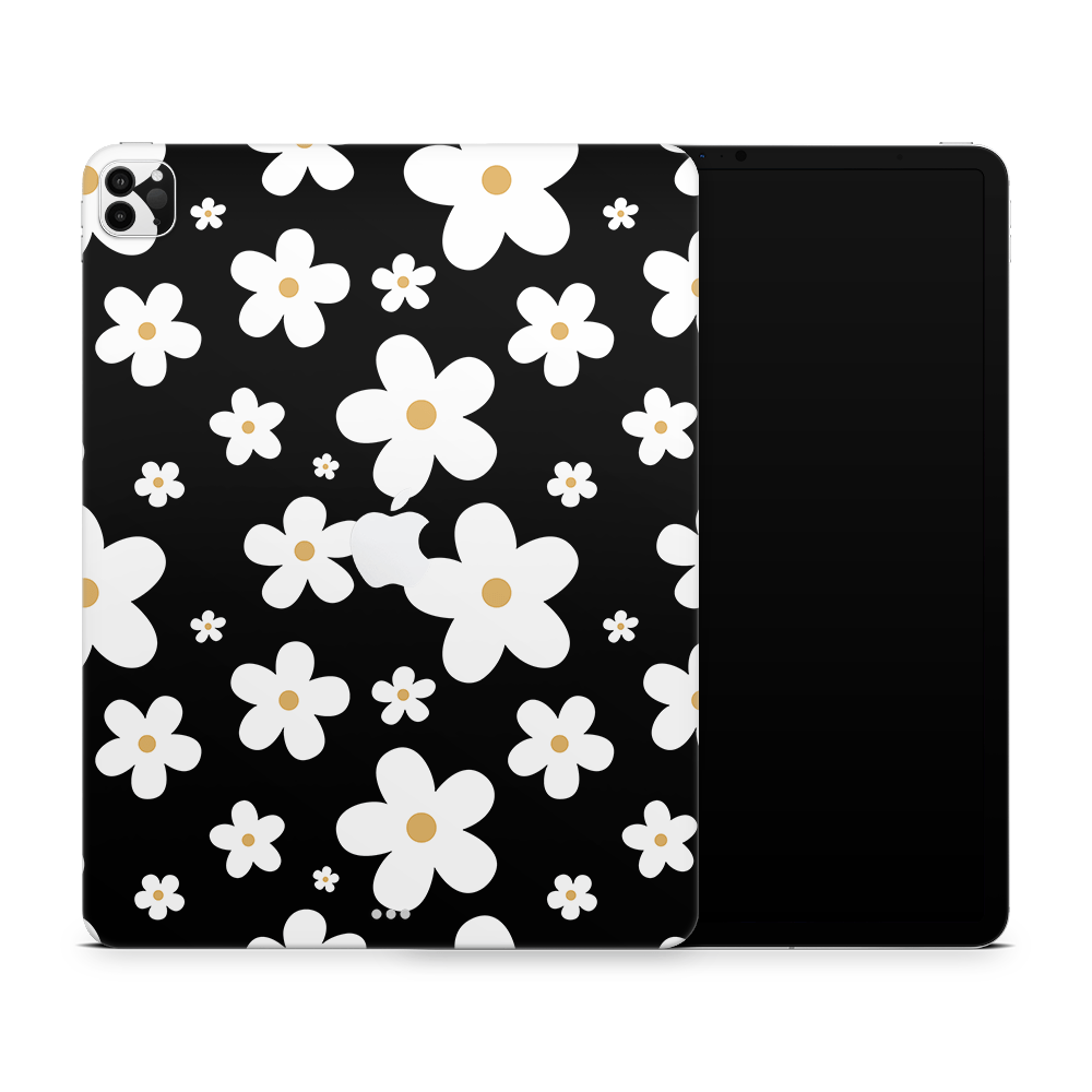 Monochrome Daisy Apple iPad Pro Skin