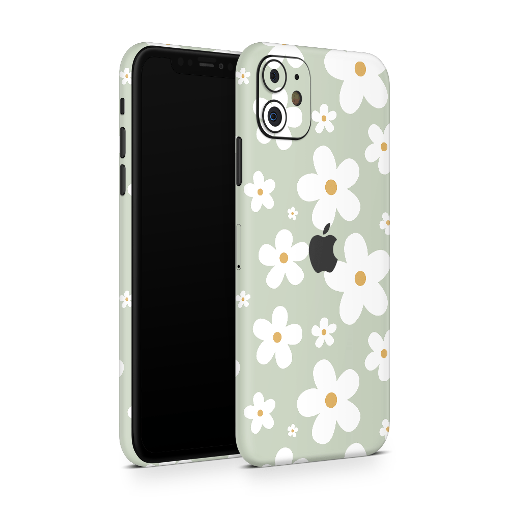 Sage Daisies Apple iPhone Skins
