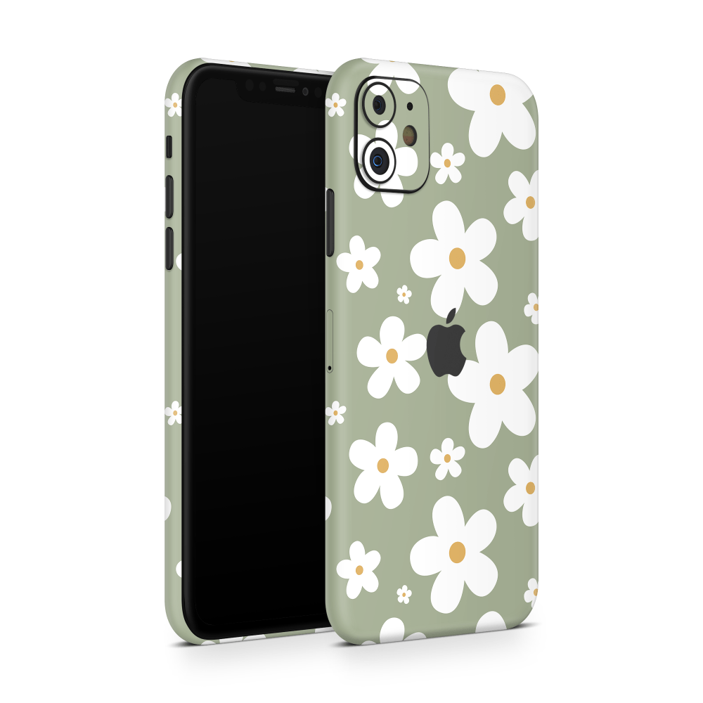 Verdant Daisies Apple iPhone Skins