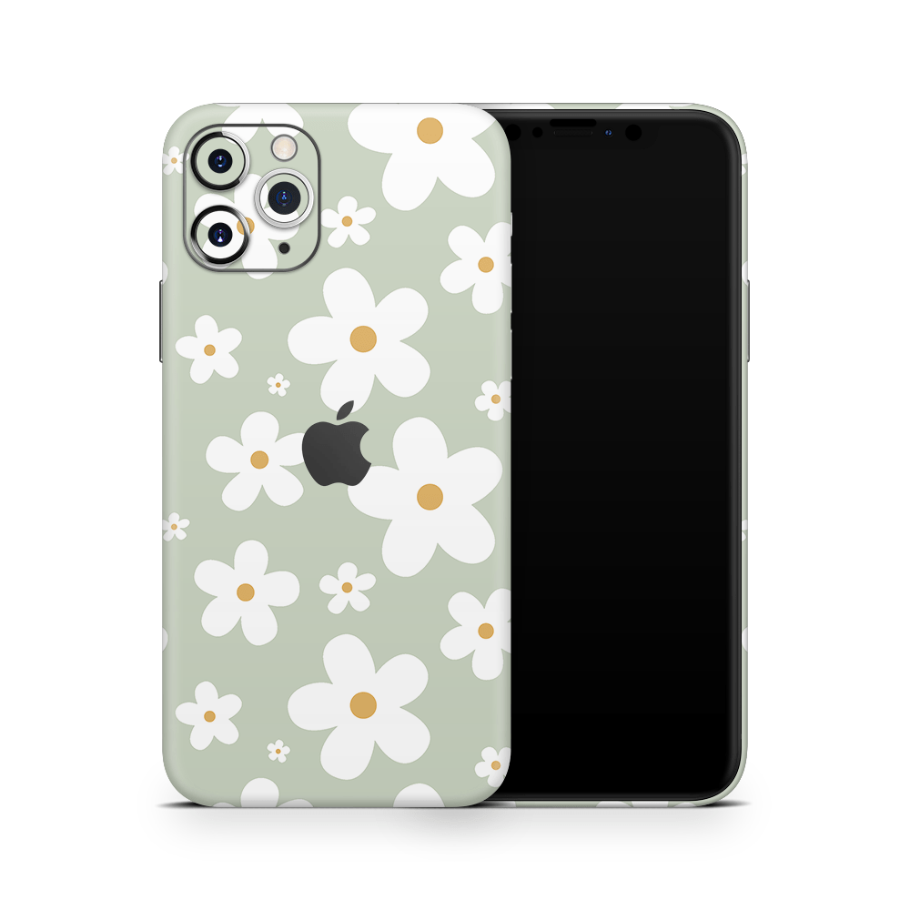 Sage Daisies Apple iPhone Skins