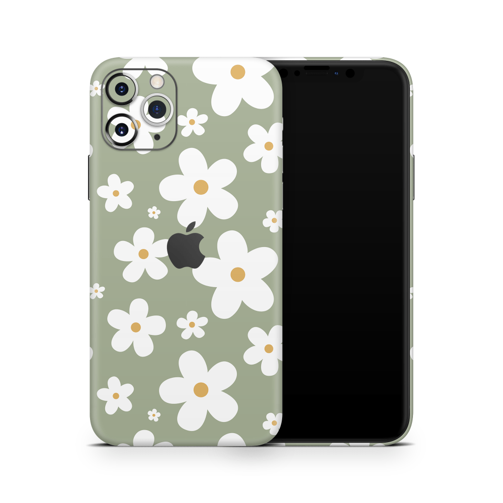 Verdant Daisies Apple iPhone Skins