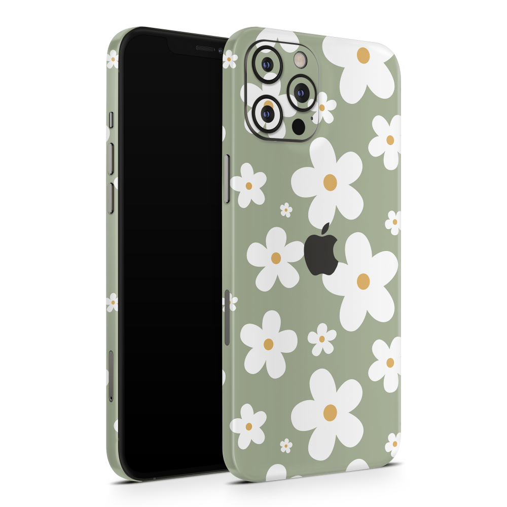 Verdant Daisies Apple iPhone Skins