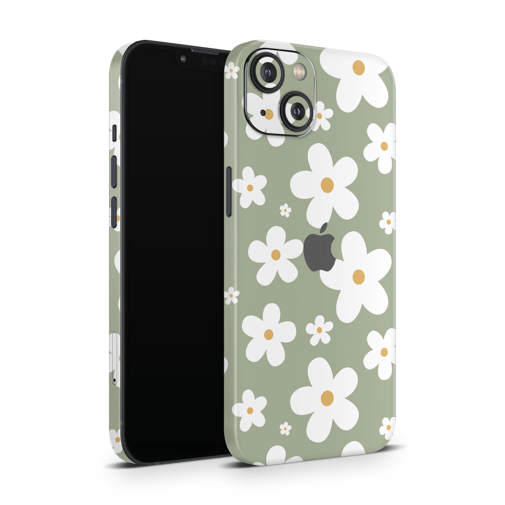 Verdant Daisies Apple iPhone Skins