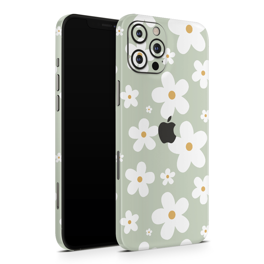 Sage Daisies Apple iPhone Skins