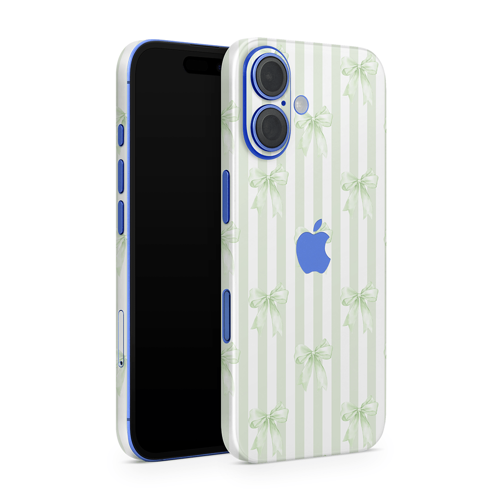 Soft Green Bows Apple iPhone Skins