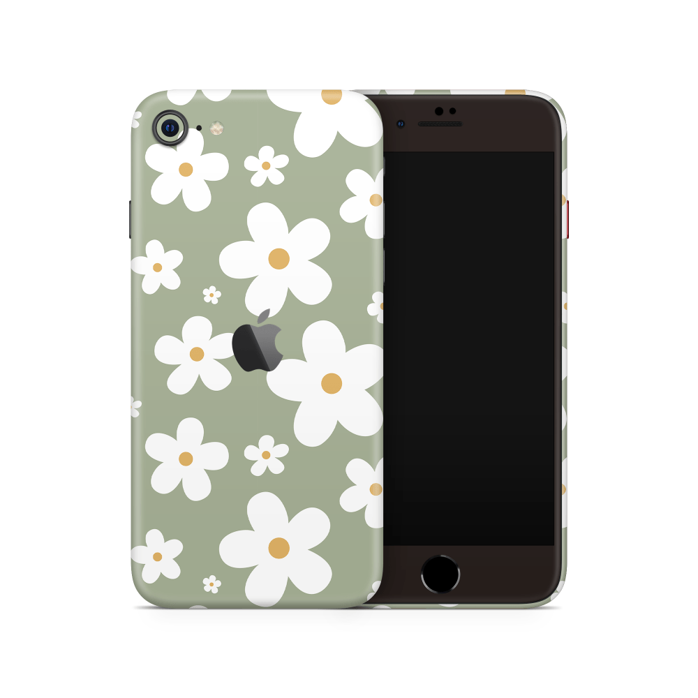 Verdant Daisies Apple iPhone Skins