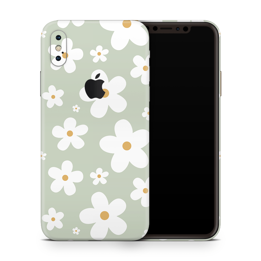 Sage Daisies Apple iPhone Skins