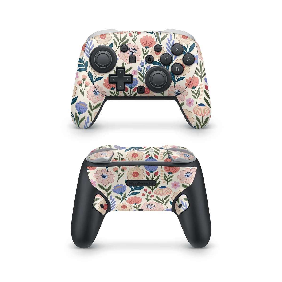 Sunset Wildflowers Nintendo Switch Pro Controller Decal Skins