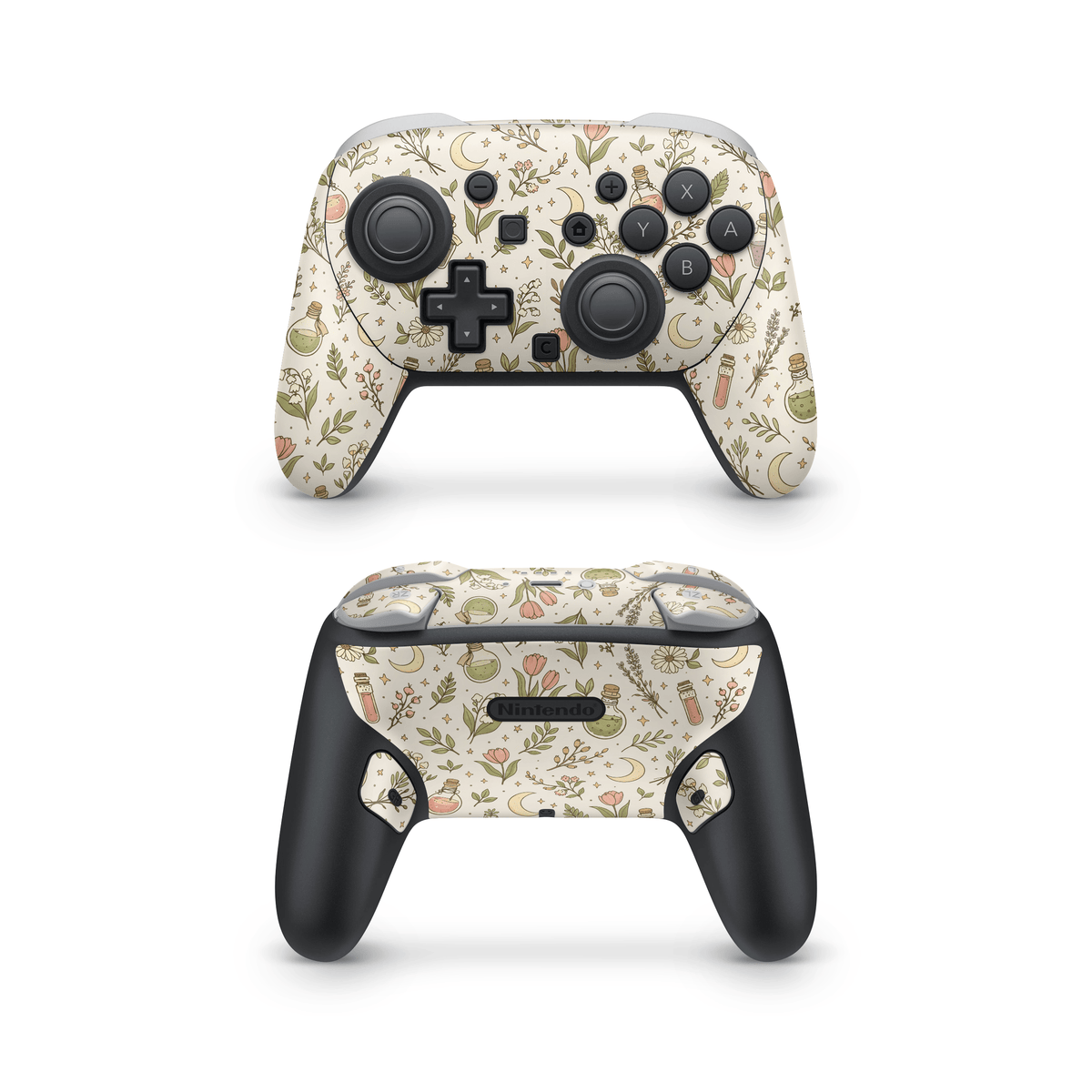 Witchy Botanicals Nintendo Switch Pro Controller Decal Skins