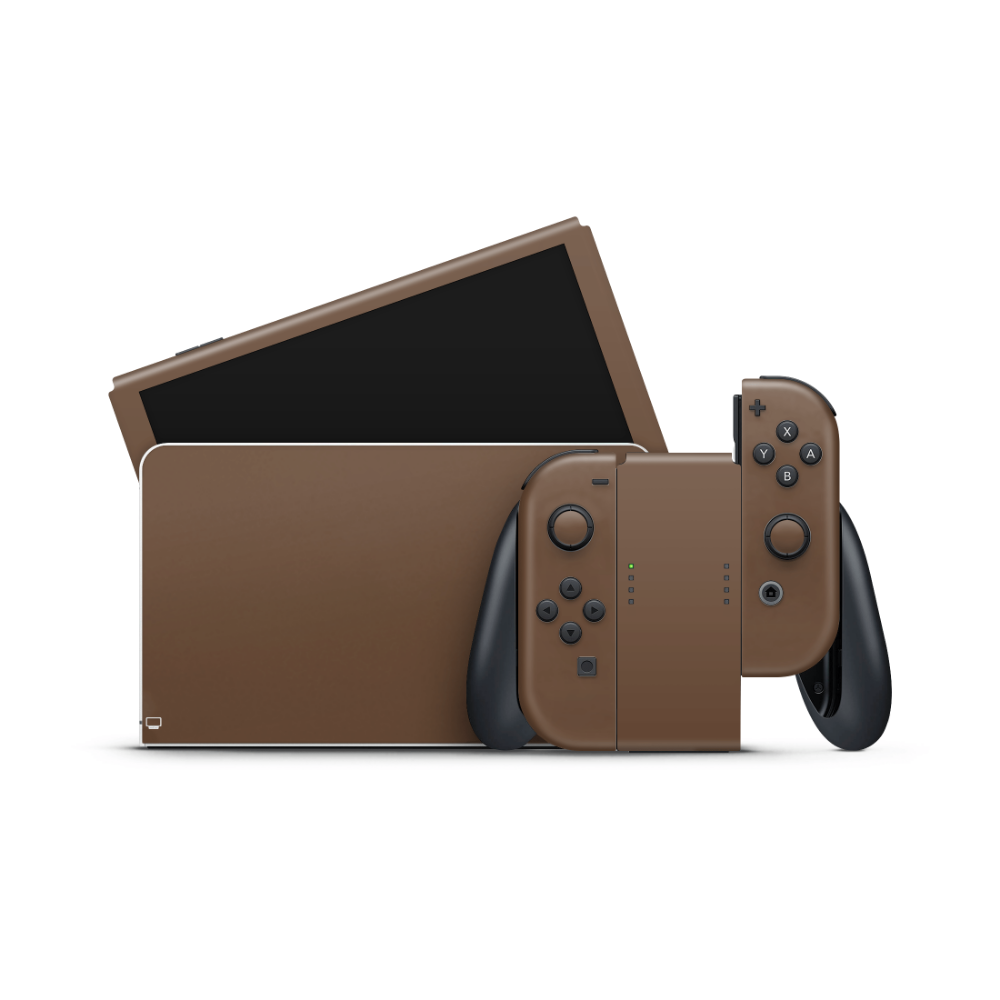 Dark Chocolate Nintendo Switch OLED Skin