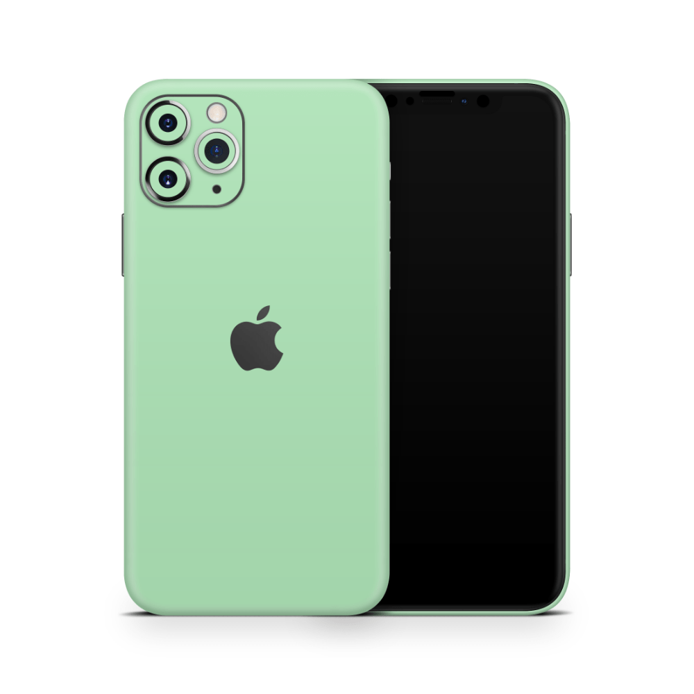 Pastel Green Apple iPhone Skins
