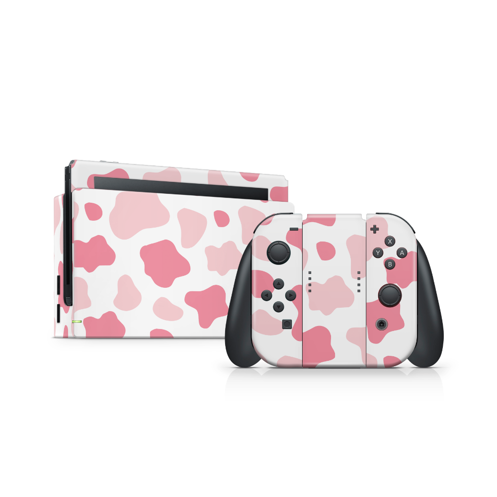 Strawberry Moo Moo Nintendo Switch Skin