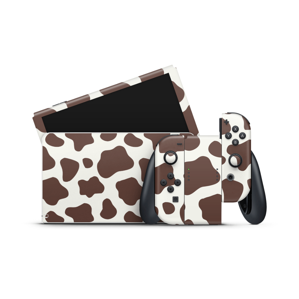 Latte Moo Moo Nintendo Switch OLED Skin