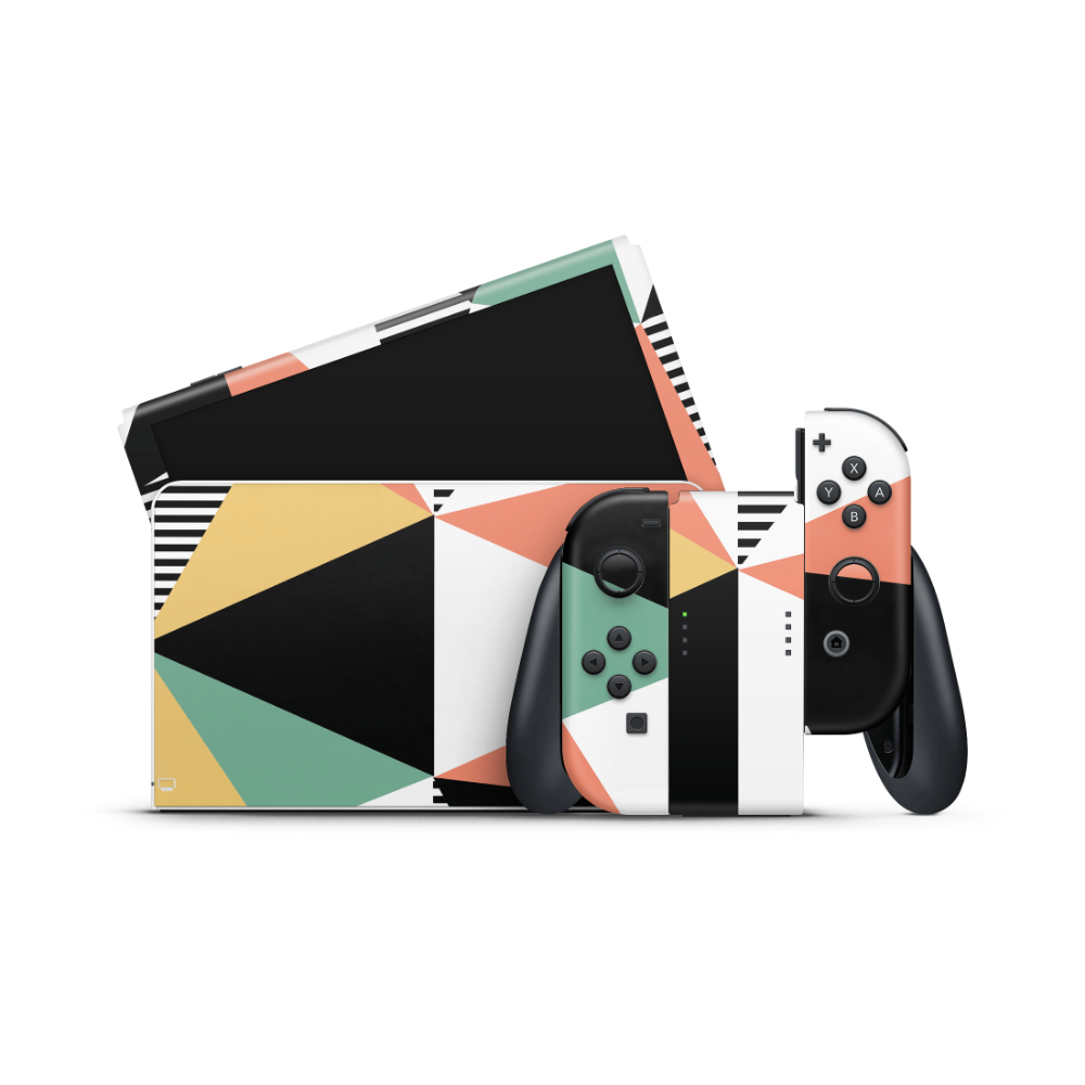 Retro Geo Nintendo Switch OLED Skin