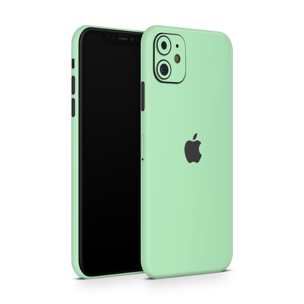 Pastel Green Apple iPhone Skins
