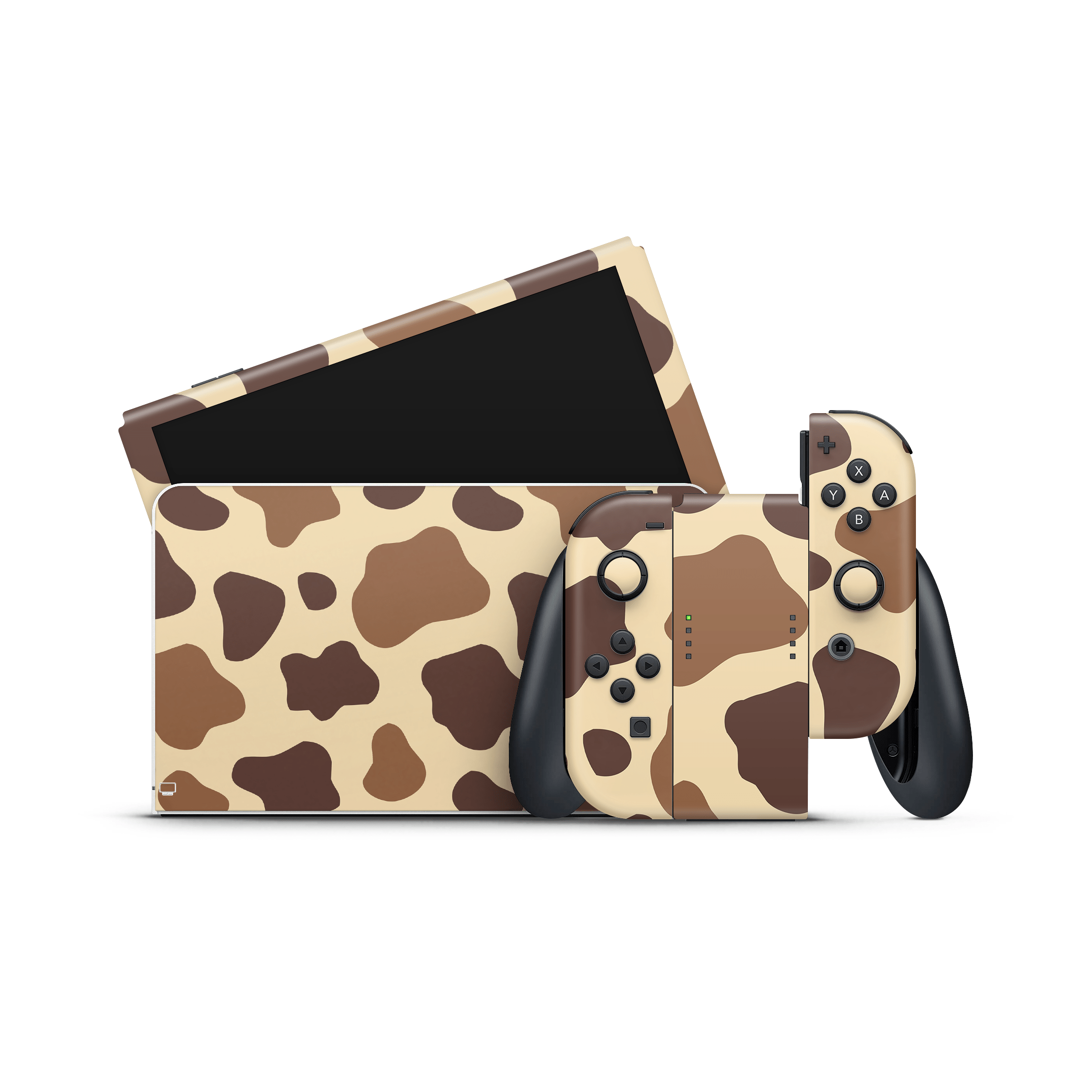 Chocolate Moo Moo Nintendo Switch OLED Skin