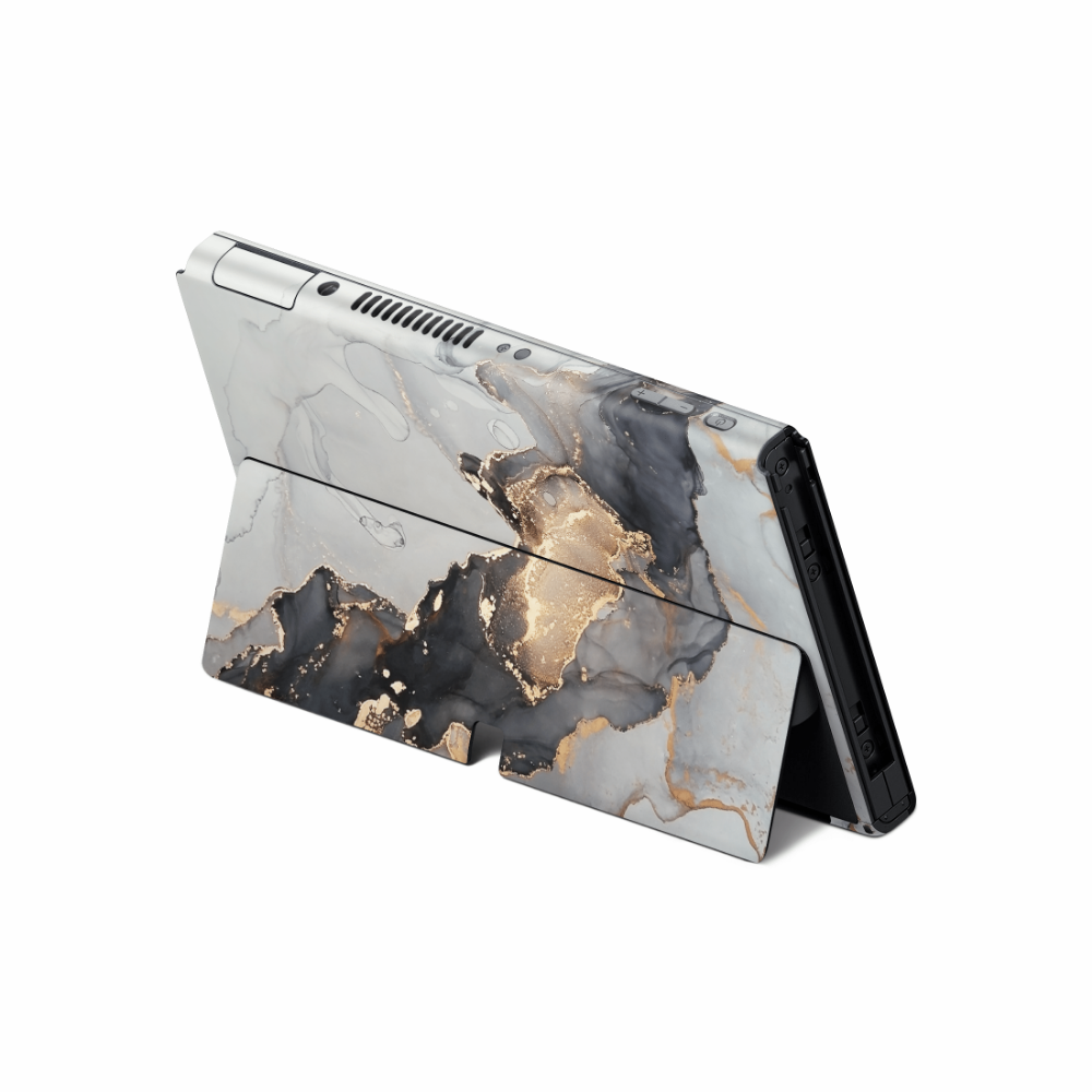 Black Marble Nintendo Switch OLED Skin