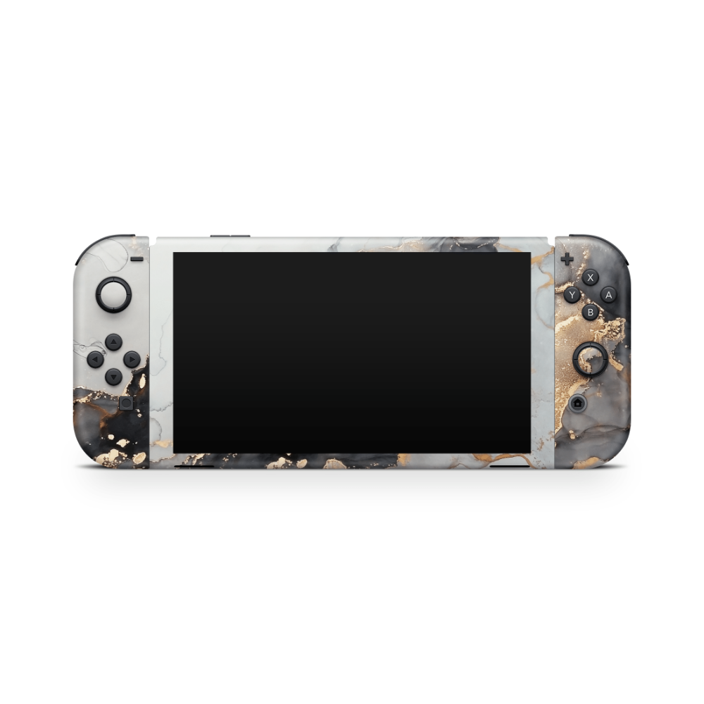 Black Marble Nintendo Switch OLED Skin