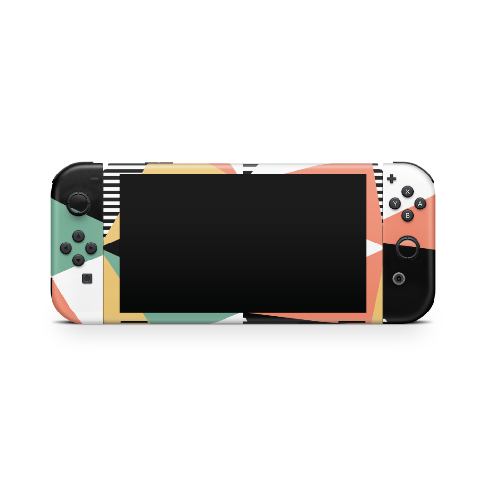 Retro Geo Nintendo Switch OLED Skin