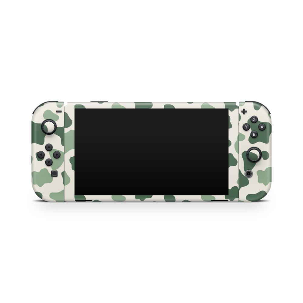 Matcha Moo Moo Nintendo Switch OLED Skin