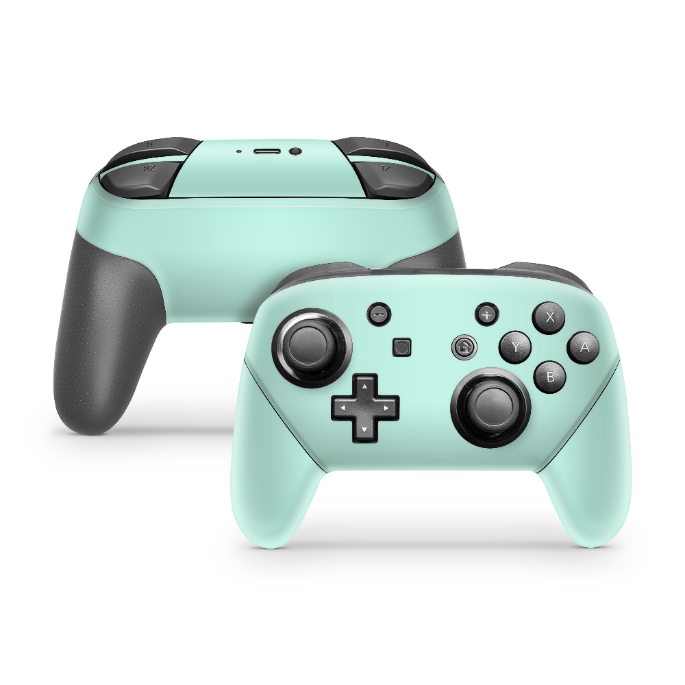 Pastel Mint Nintendo Switch Pro Controller Skins