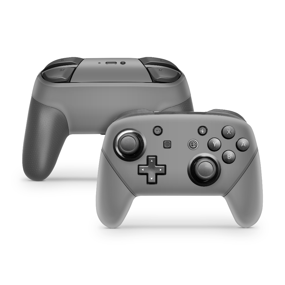 Balanced Grey Nintendo Switch Pro Controller Skins