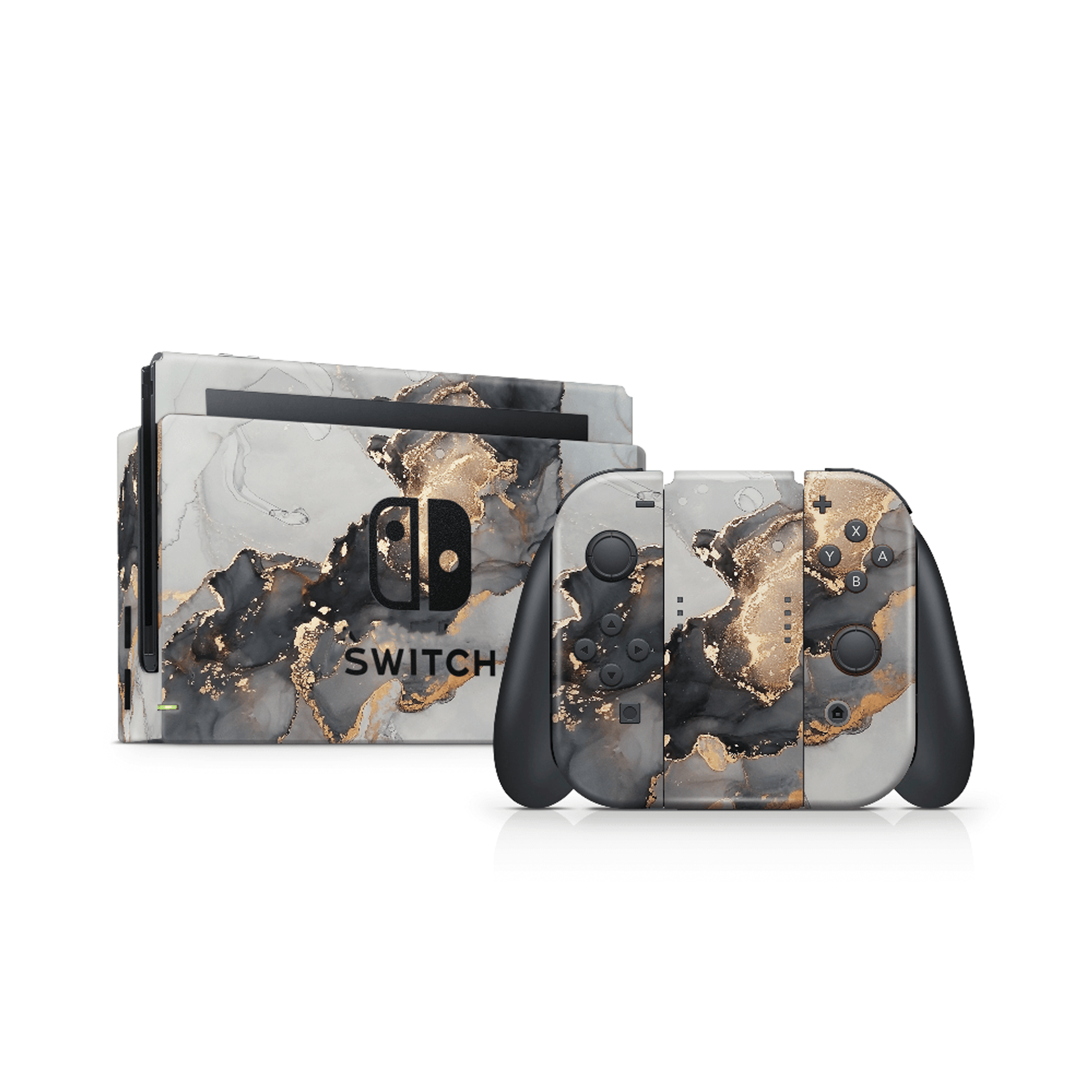 Black Marble Nintendo Switch Skin