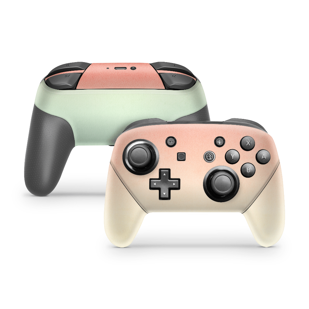 Peachy Sunset Nintendo Switch Pro Controller Skins