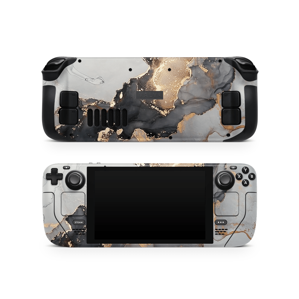 Black Marble Steam Deck LCD / OLED Skin