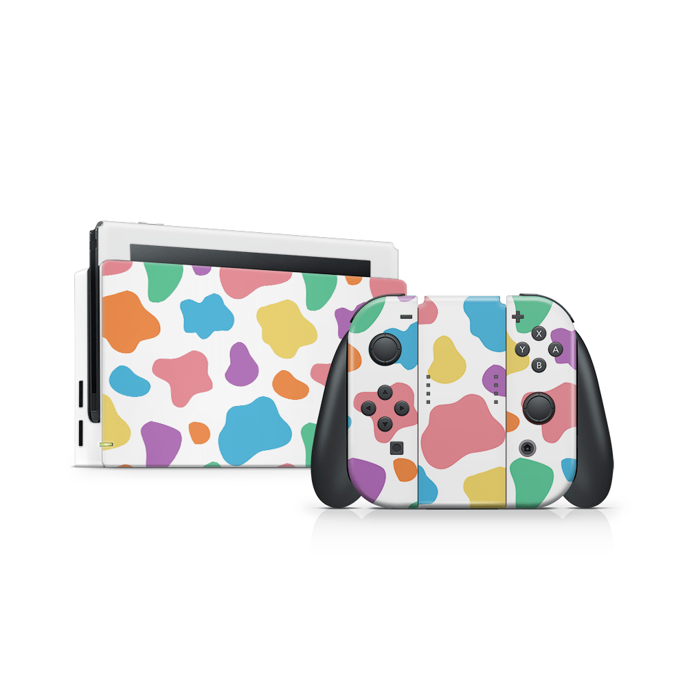 Rainbow Moo Moo Nintendo Switch Skin