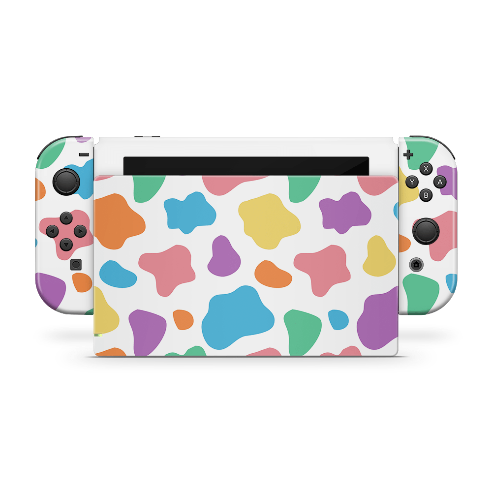 Rainbow Moo Moo Nintendo Switch Skin