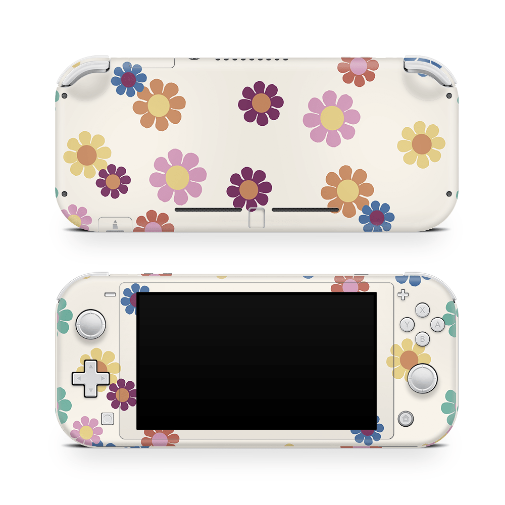 Rainbow Daisies Nintendo Switch Lite Skin