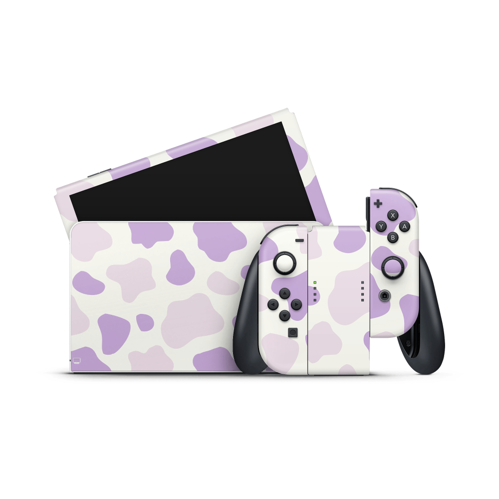 Lavender Moo Moo Nintendo Switch OLED Skin