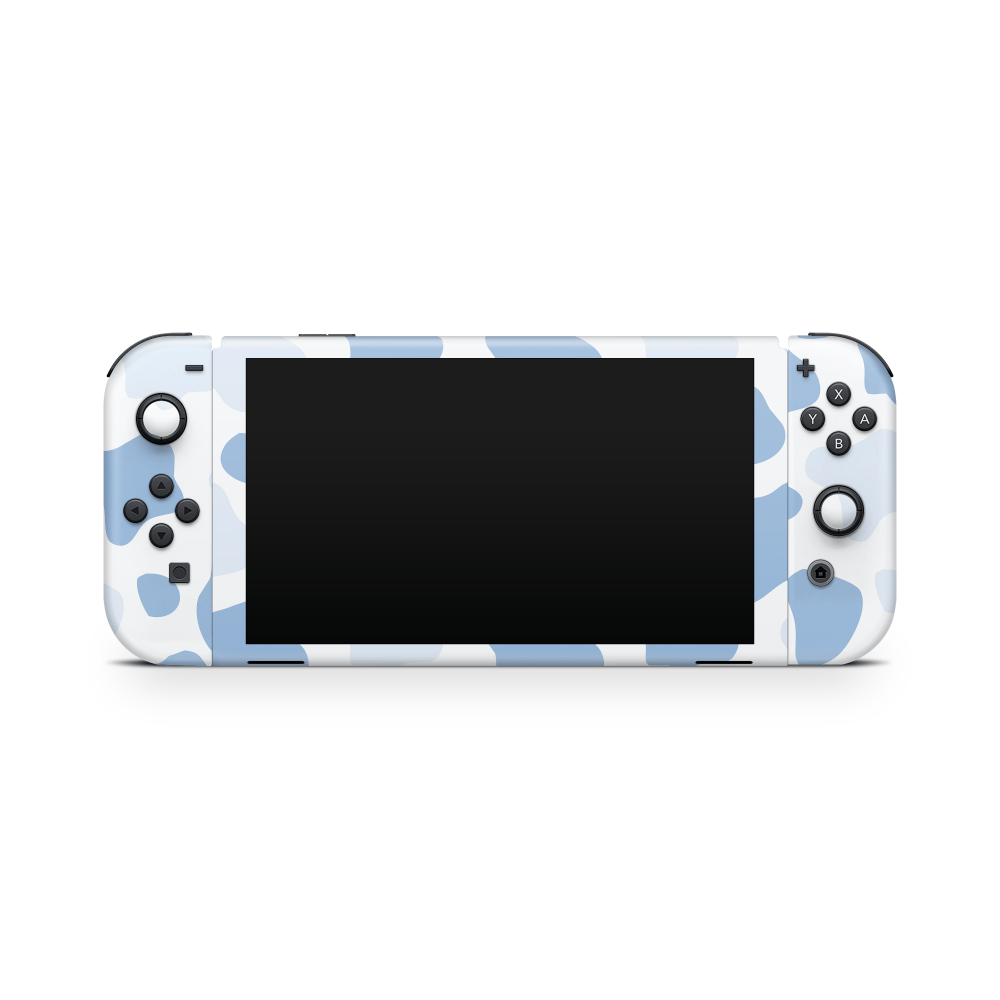 Blueberry Moo Moo Nintendo Switch OLED Skin