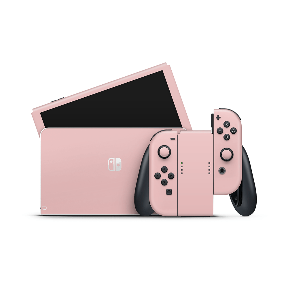 Mauve Pink Nintendo Switch OLED Decal Skin Mauve Pink Nintendo Switch OLED Decal Skin