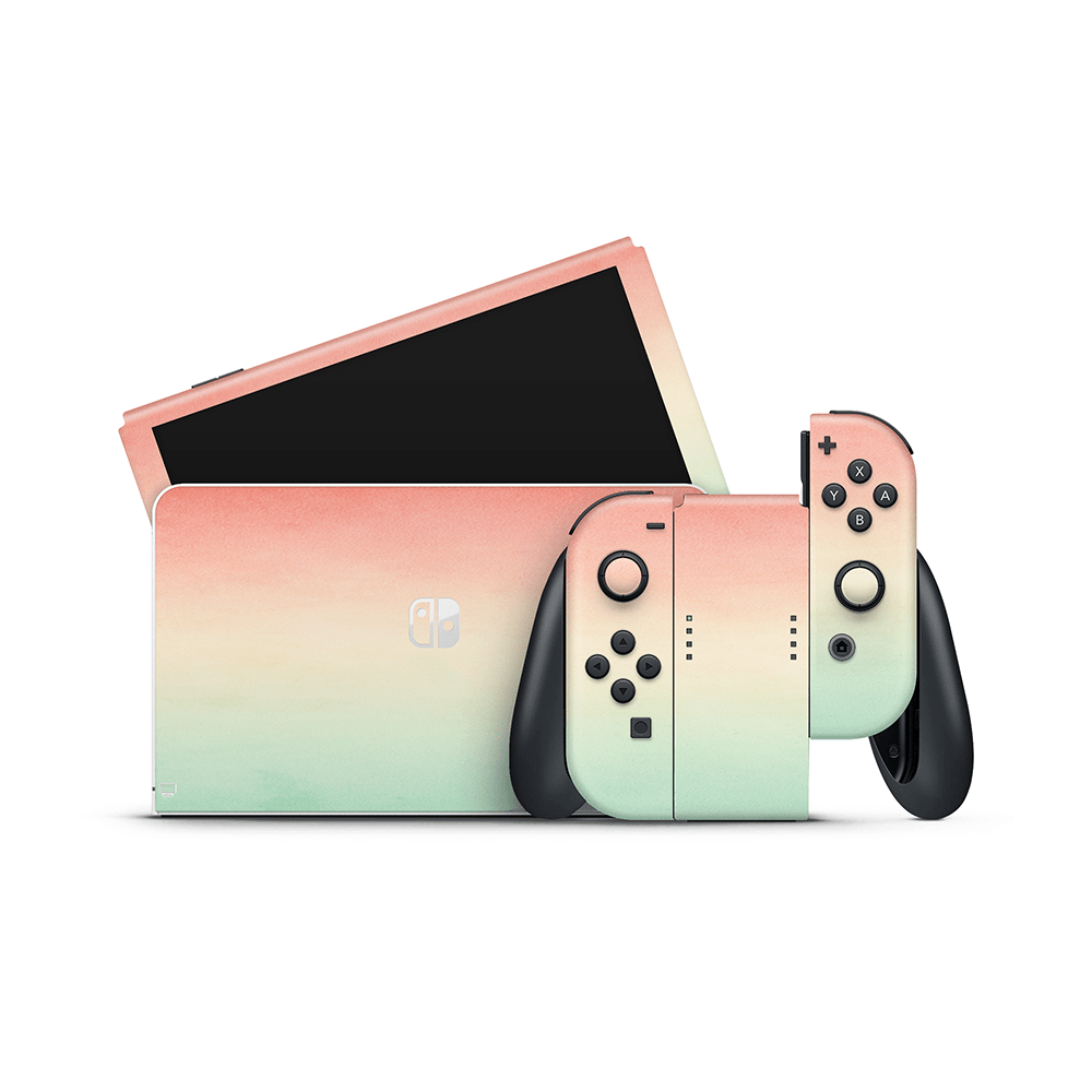 Peachy Sunset Nintendo Switch OLED Skin