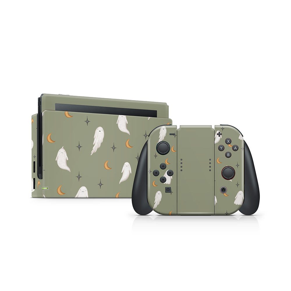 Haunting Wisps Green Nintendo Switch Skin