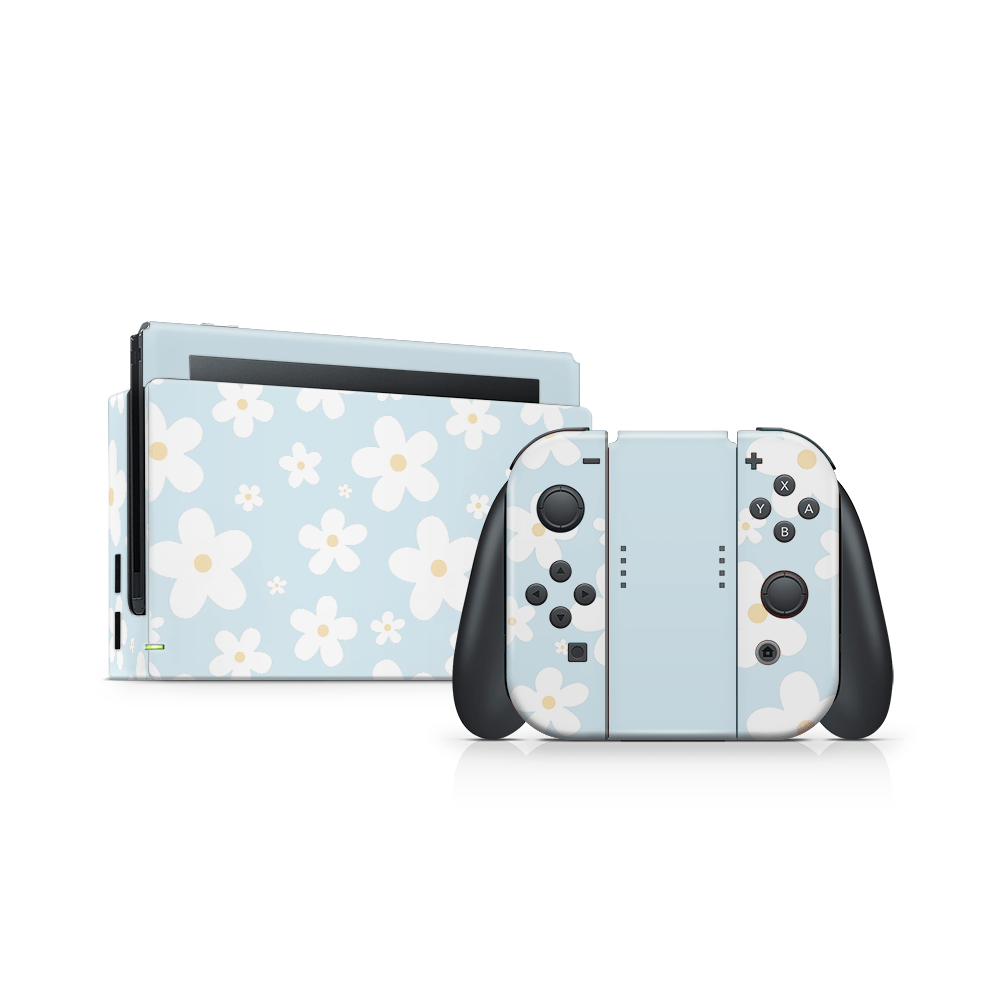Serene Daisies Nintendo Switch Skin