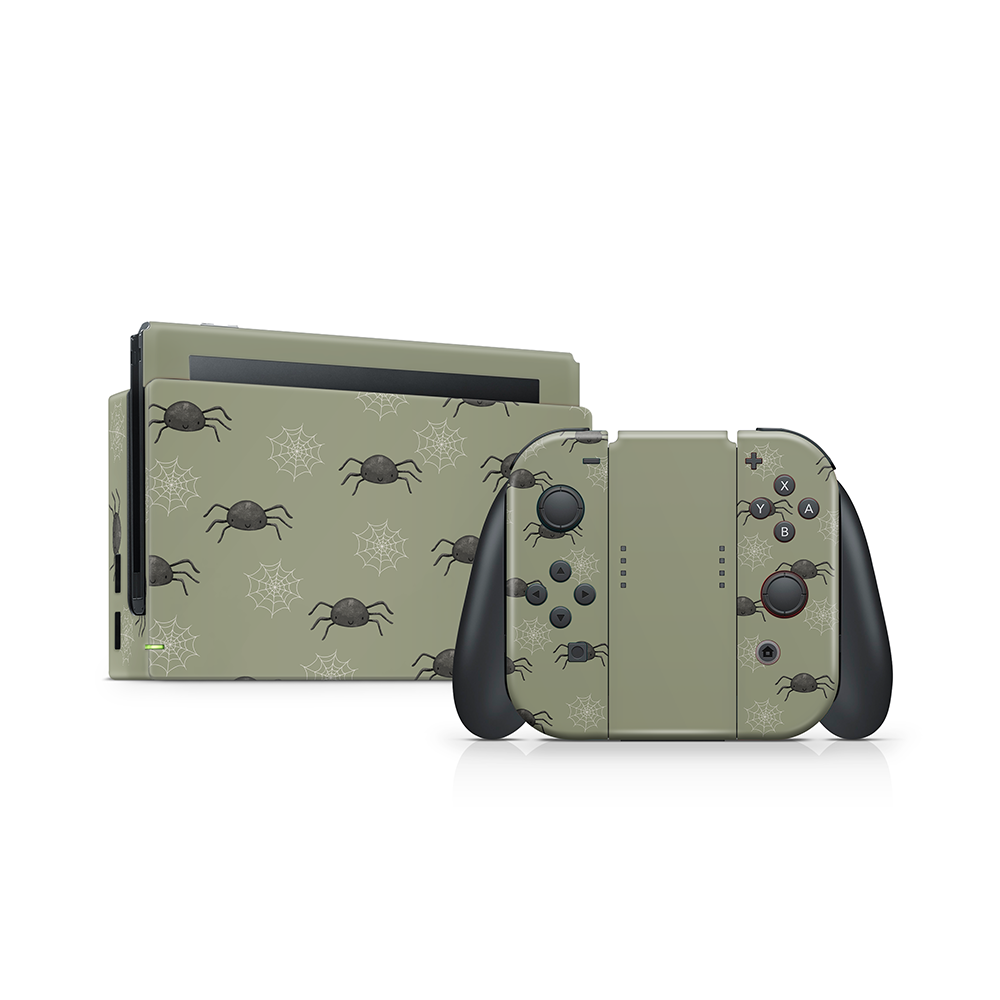 Creepy Crawlies Green Nintendo Switch Skin