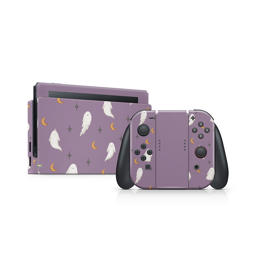 Haunting Wisps Purple Nintendo Switch Skin