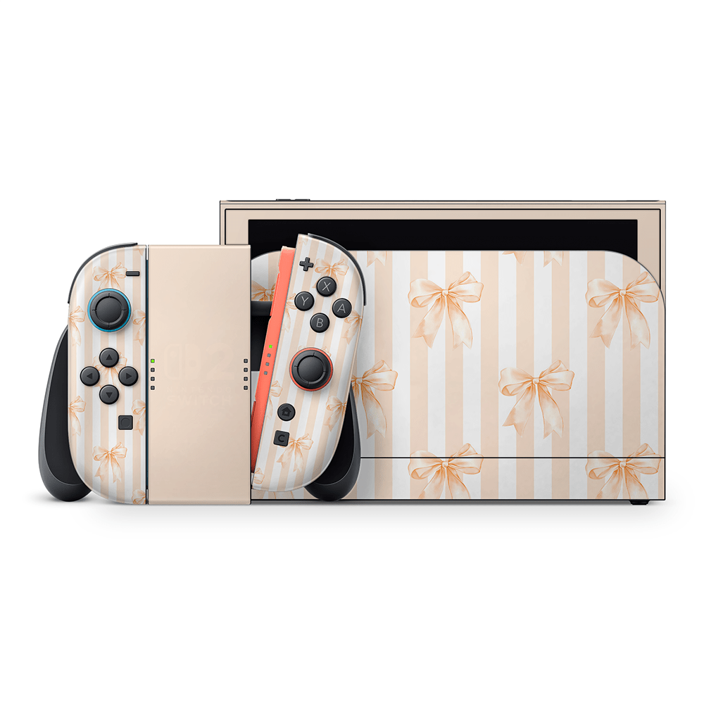 Apricot Bows Nintendo Switch 2 Skin