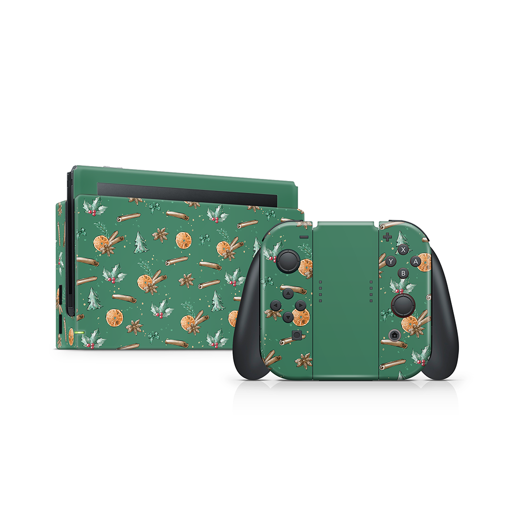 Cozy Spices Green Nintendo Switch Skin