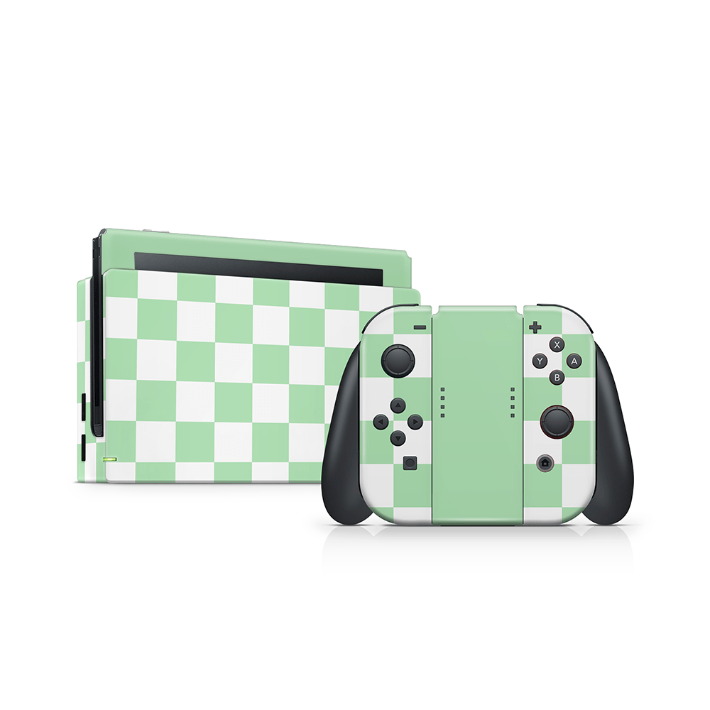 Matcha Checkered Nintendo Switch Skin