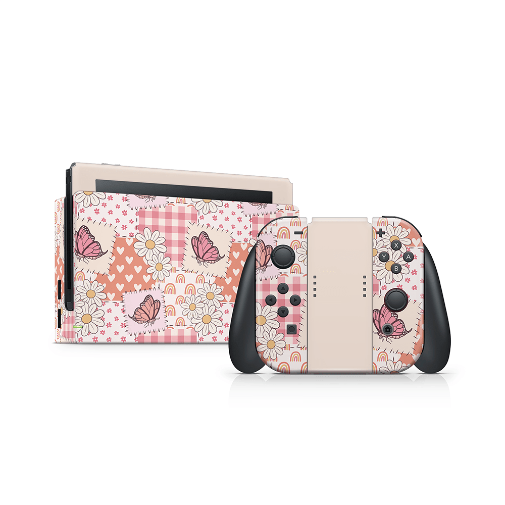Blush Patchwork Nintendo Switch Skin
