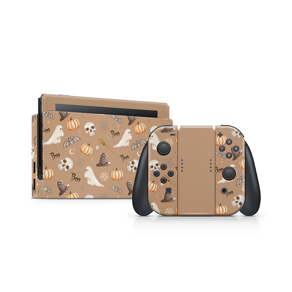 Spooky Things Orange Nintendo Switch Skin